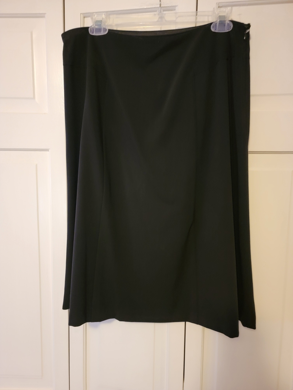 Evan Picone Black Midi A-Line Skirt Size 12 NWOT